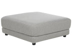 3 Seater Fabric Sofa with Ottoman Light Grey SIGTUNA