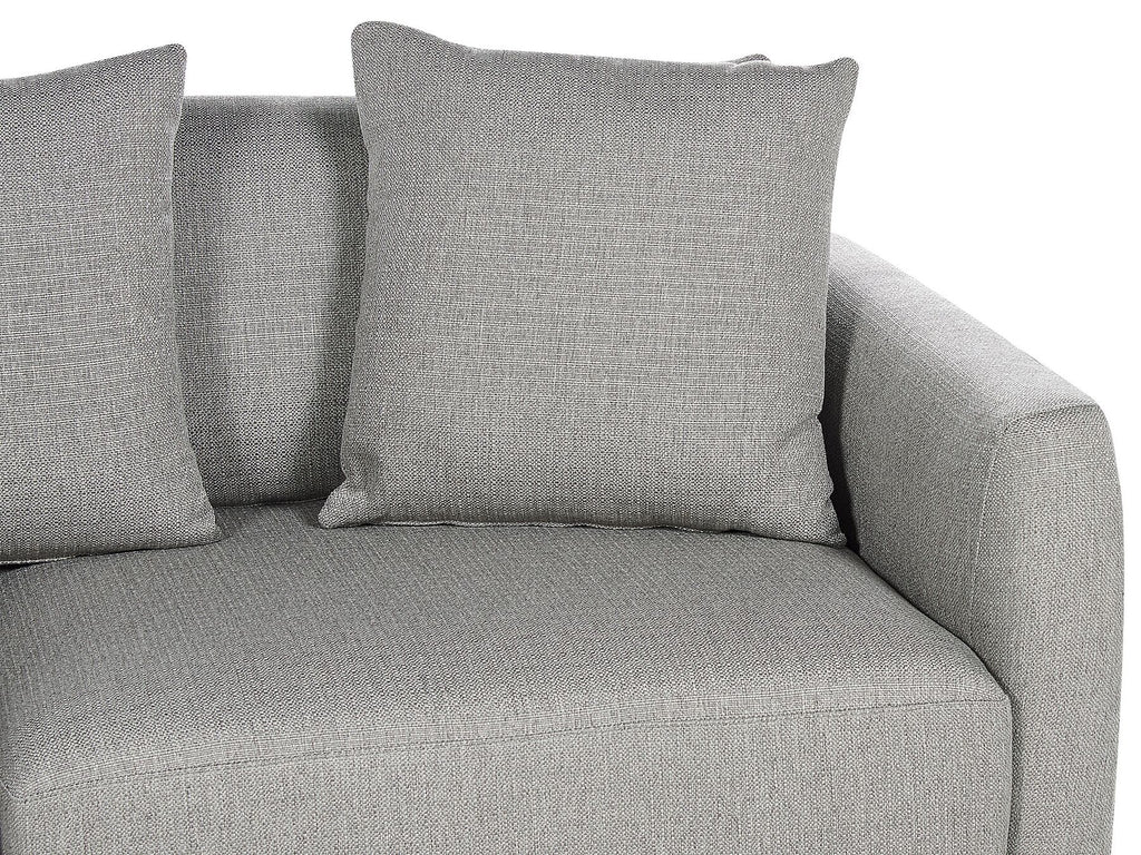 3 Seater Fabric Sofa with Ottoman Light Grey SIGTUNA