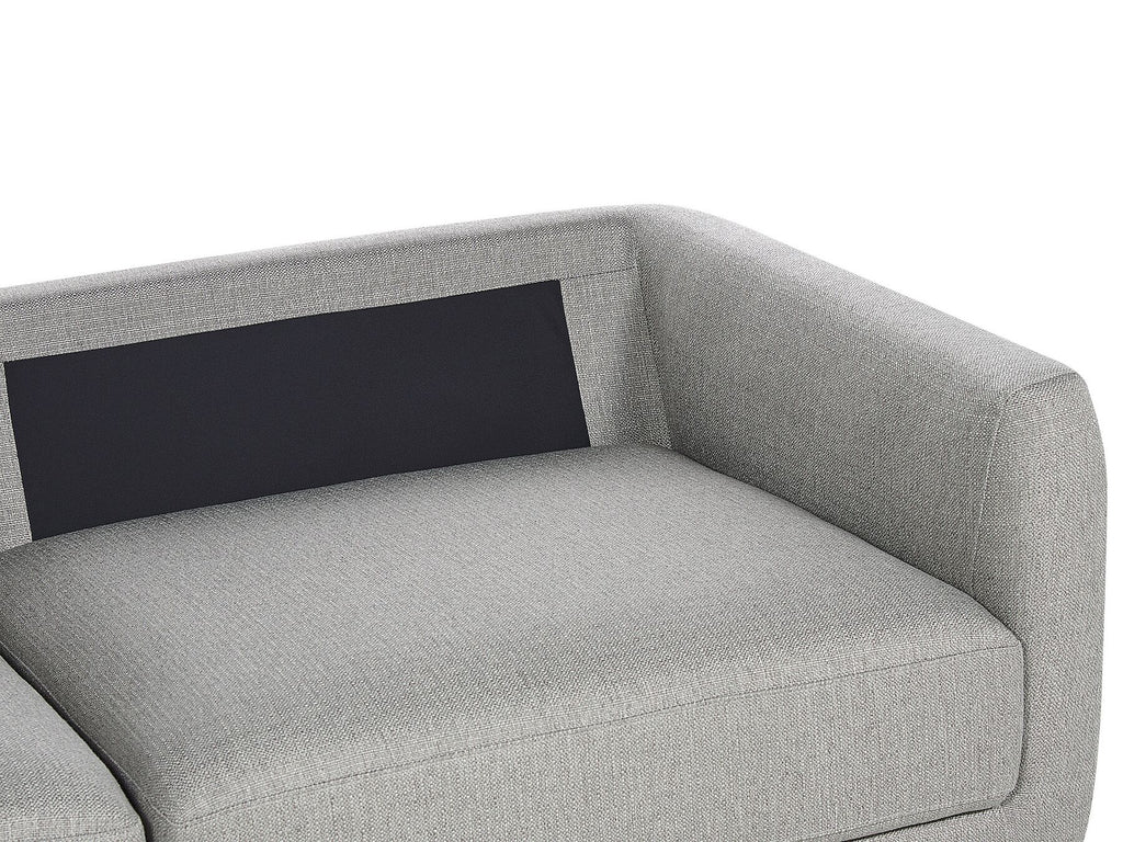 3 Seater Fabric Sofa with Ottoman Light Grey SIGTUNA