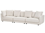 3 Seater Fabric Sofa with Ottoman Off-White SIGTUNA