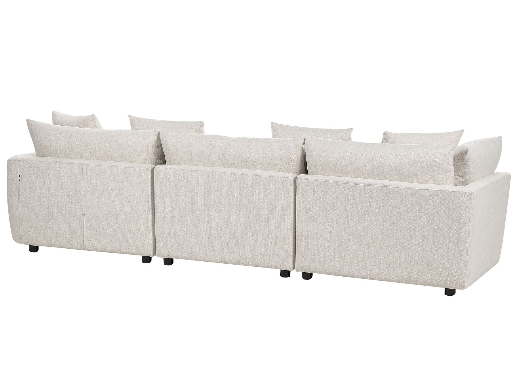 3 Seater Fabric Sofa with Ottoman Off-White SIGTUNA