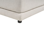 3 Seater Fabric Sofa with Ottoman Off-White SIGTUNA