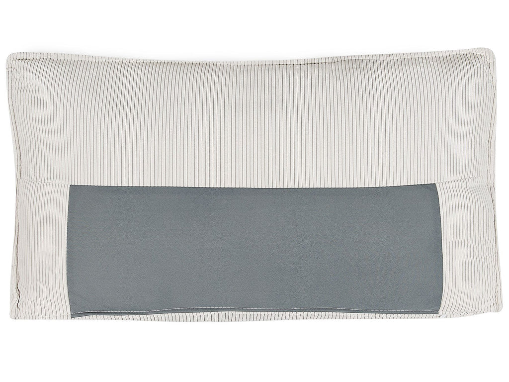 Corner Sofa Bed ABACKA Corduroy Off-White 3 Seater Right Hand