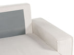 Corner Sofa Bed ABACKA Corduroy Off-White 3 Seater Right Hand