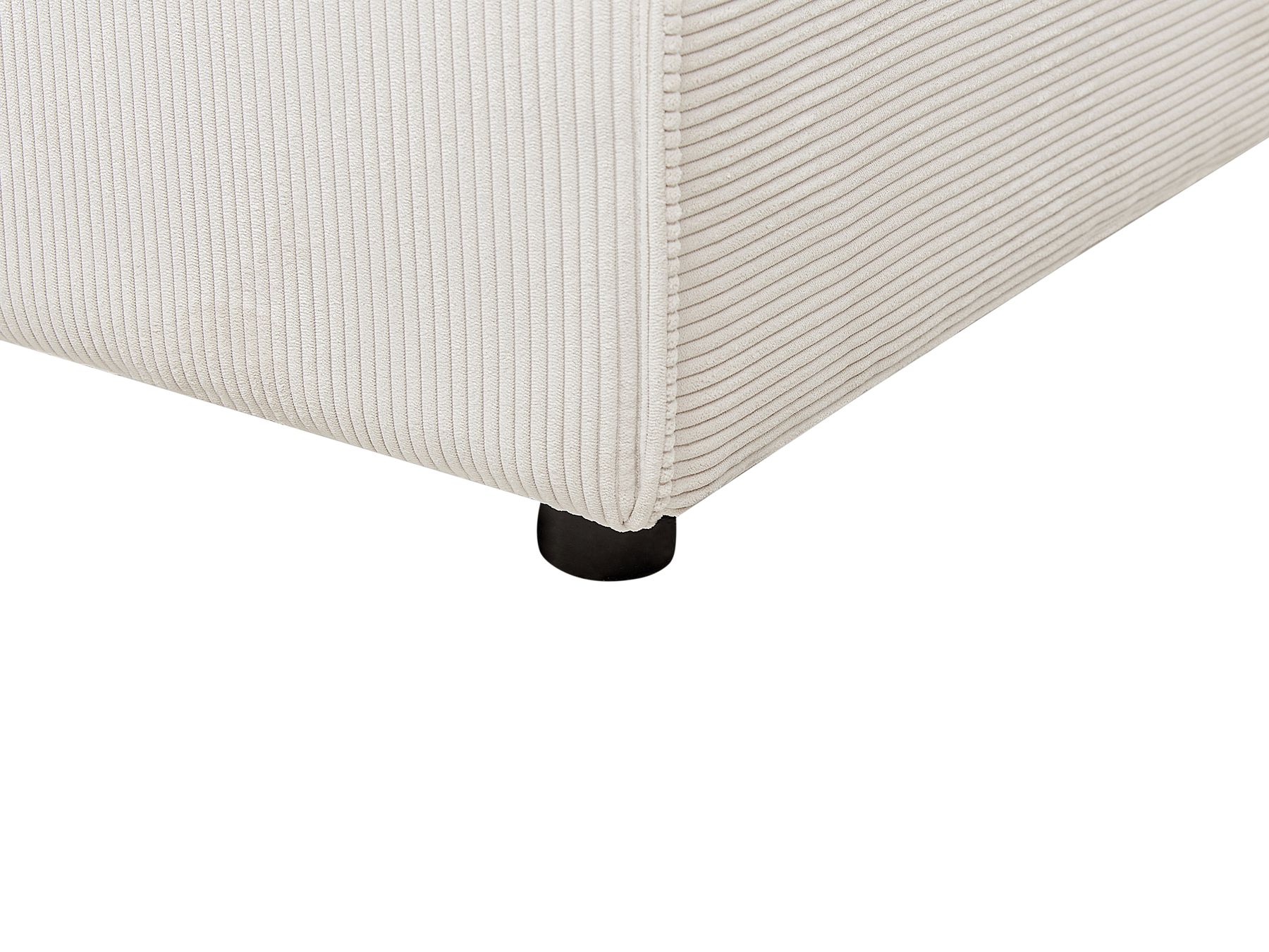 Corner Sofa Bed ABACKA Corduroy Off-White 3 Seater Right Hand