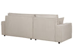 Corner Sofa Bed ABACKA Corduroy Beige 3 Seater Right Hand