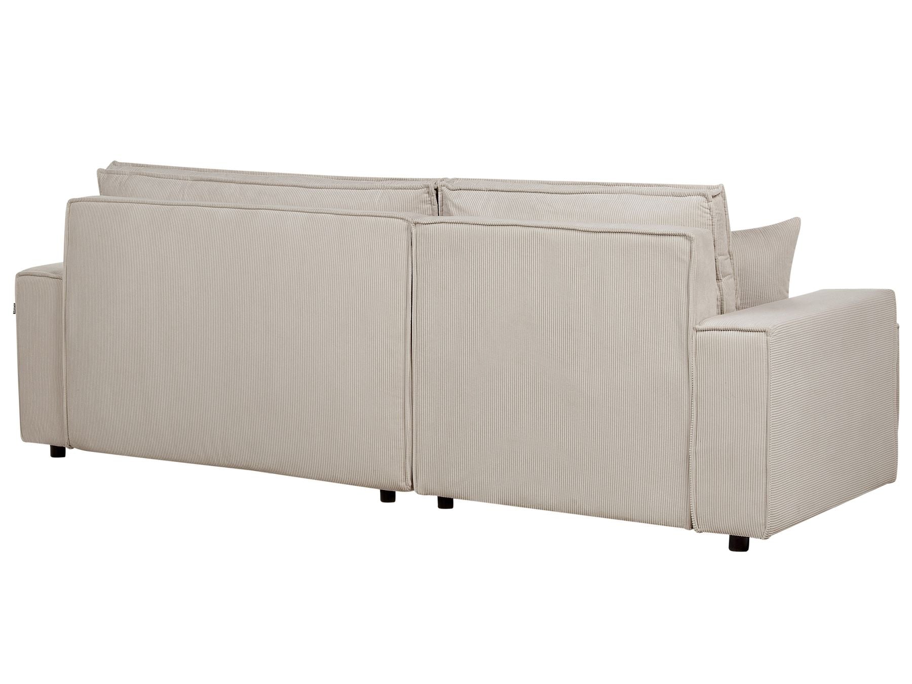 Corner Sofa Bed ABACKA Corduroy Beige 3 Seater Right Hand
