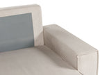 Corner Sofa Bed ABACKA Corduroy Beige 3 Seater Right Hand