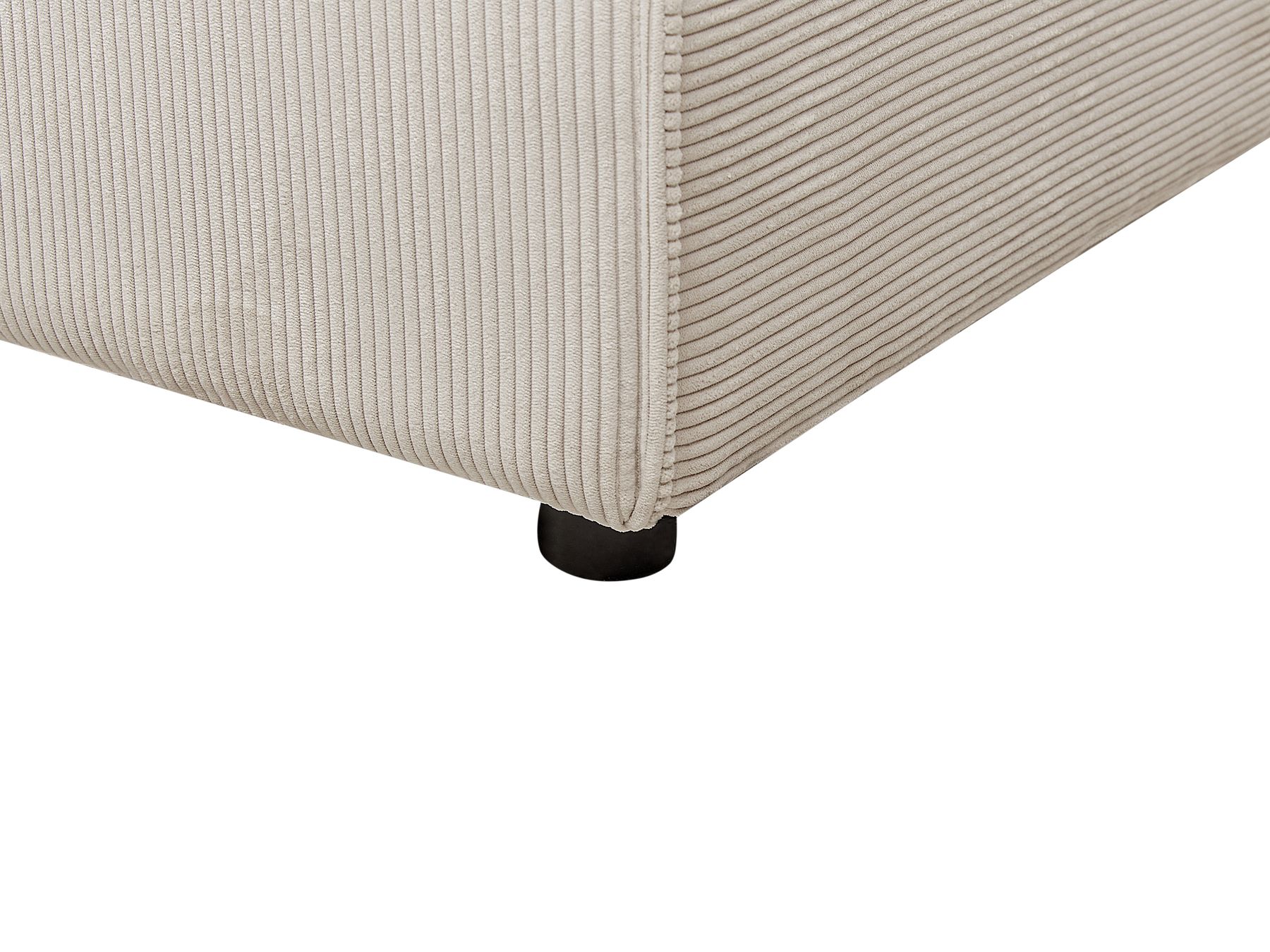 Corner Sofa Bed ABACKA Corduroy Beige 3 Seater Right Hand