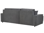 Corner Sofa Bed ABACKA Corduroy Graphite Grey 3 Seater Right Hand