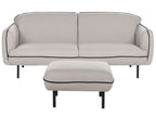 Fabric Sofa with Ottoman Light Grey TONSBERG