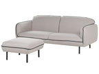 Fabric Sofa with Ottoman Light Grey TONSBERG
