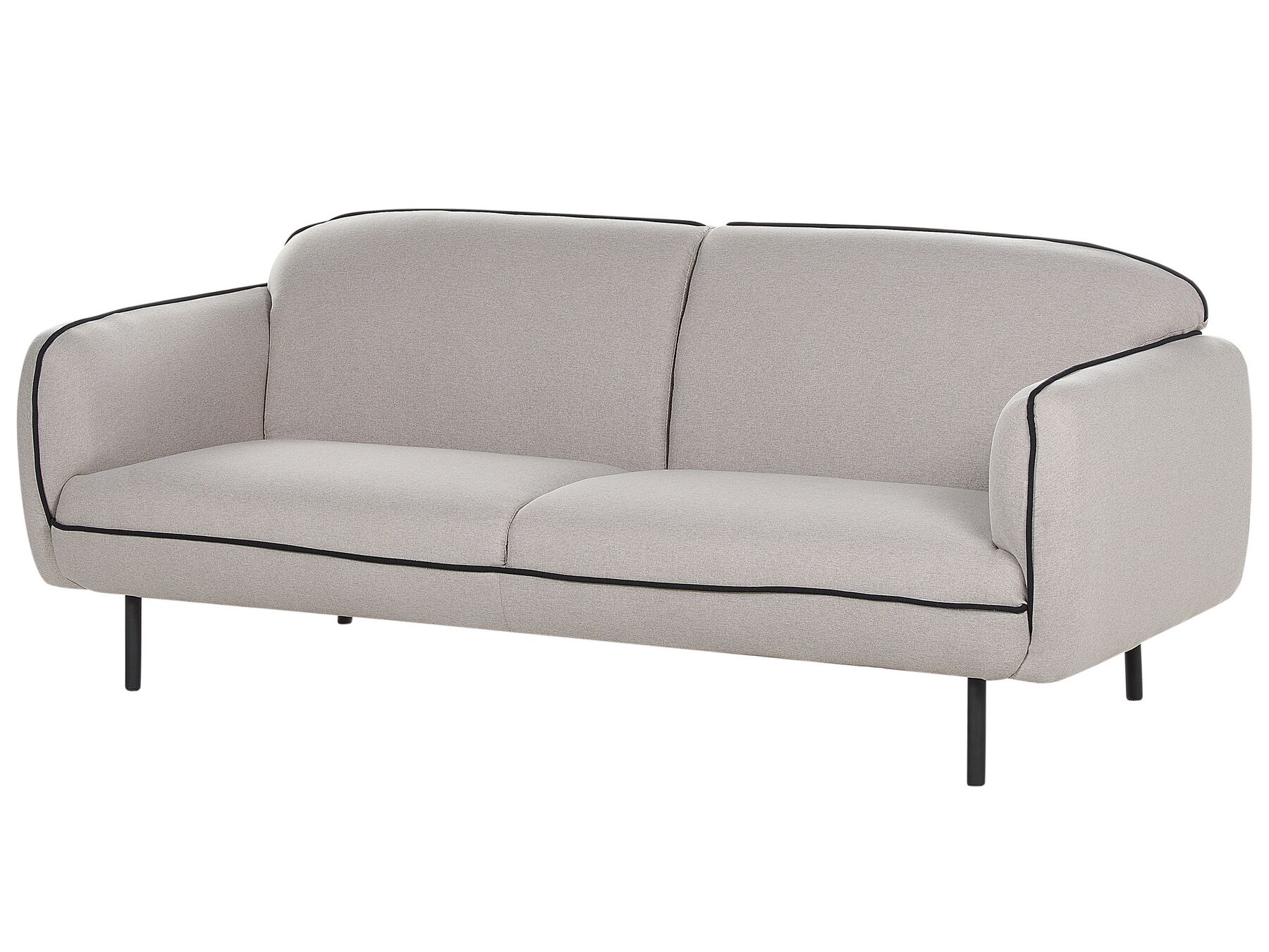 Fabric Sofa with Ottoman Light Grey TONSBERG