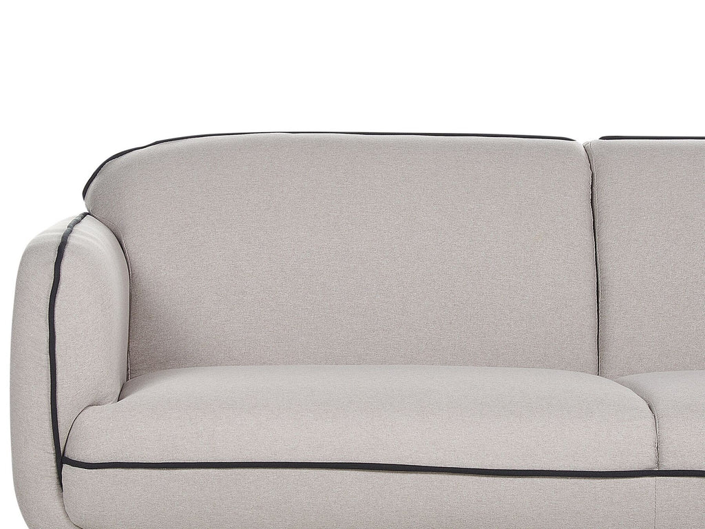Fabric Sofa with Ottoman Light Grey TONSBERG