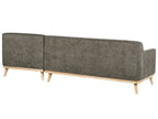 Corner Sofa SIMOS Corduroy Dark Green 3 Seater Left Hand