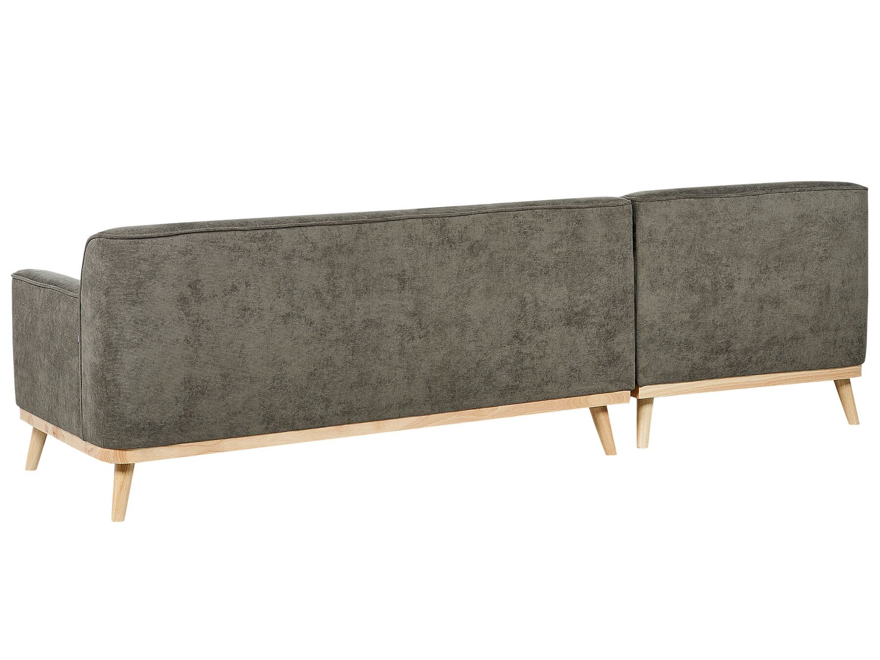 Corner Sofa SIMOS Corduroy Dark Green 3 Seater Right Hand