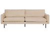 3 Seater Velvet Sofa Beige