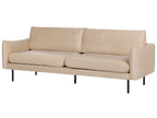 3 Seater Velvet Sofa Beige VINTERBRO