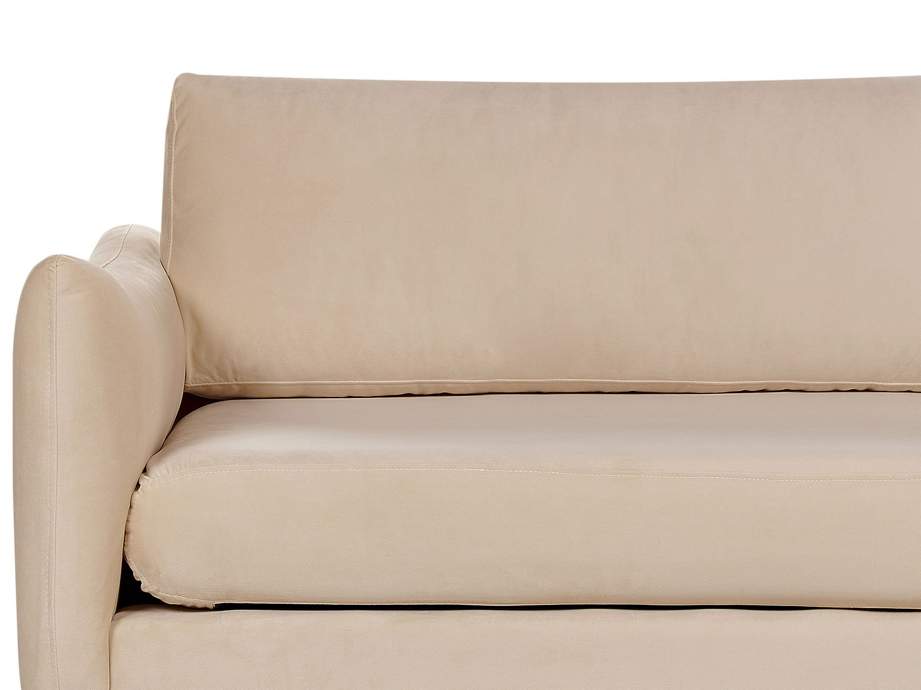 3 Seater Velvet Sofa Beige VINTERBRO