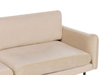 3 Seater Velvet Sofa Beige VINTERBRO