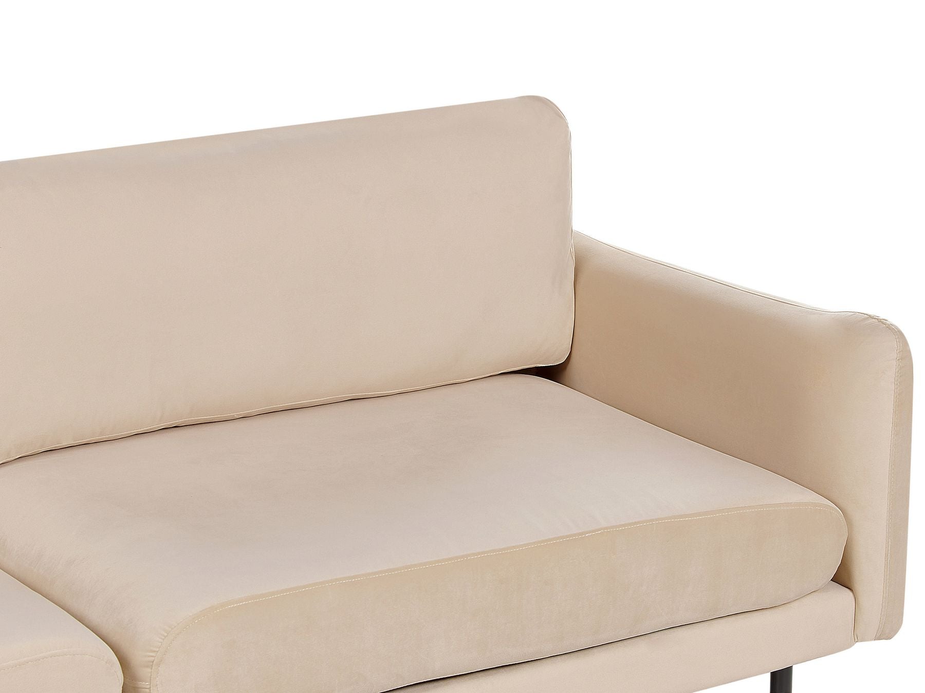 3 Seater Velvet Sofa Beige VINTERBRO