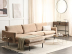 Corner Sofa VINTERBRO Velvet Beige 4 Seater Right Hand
