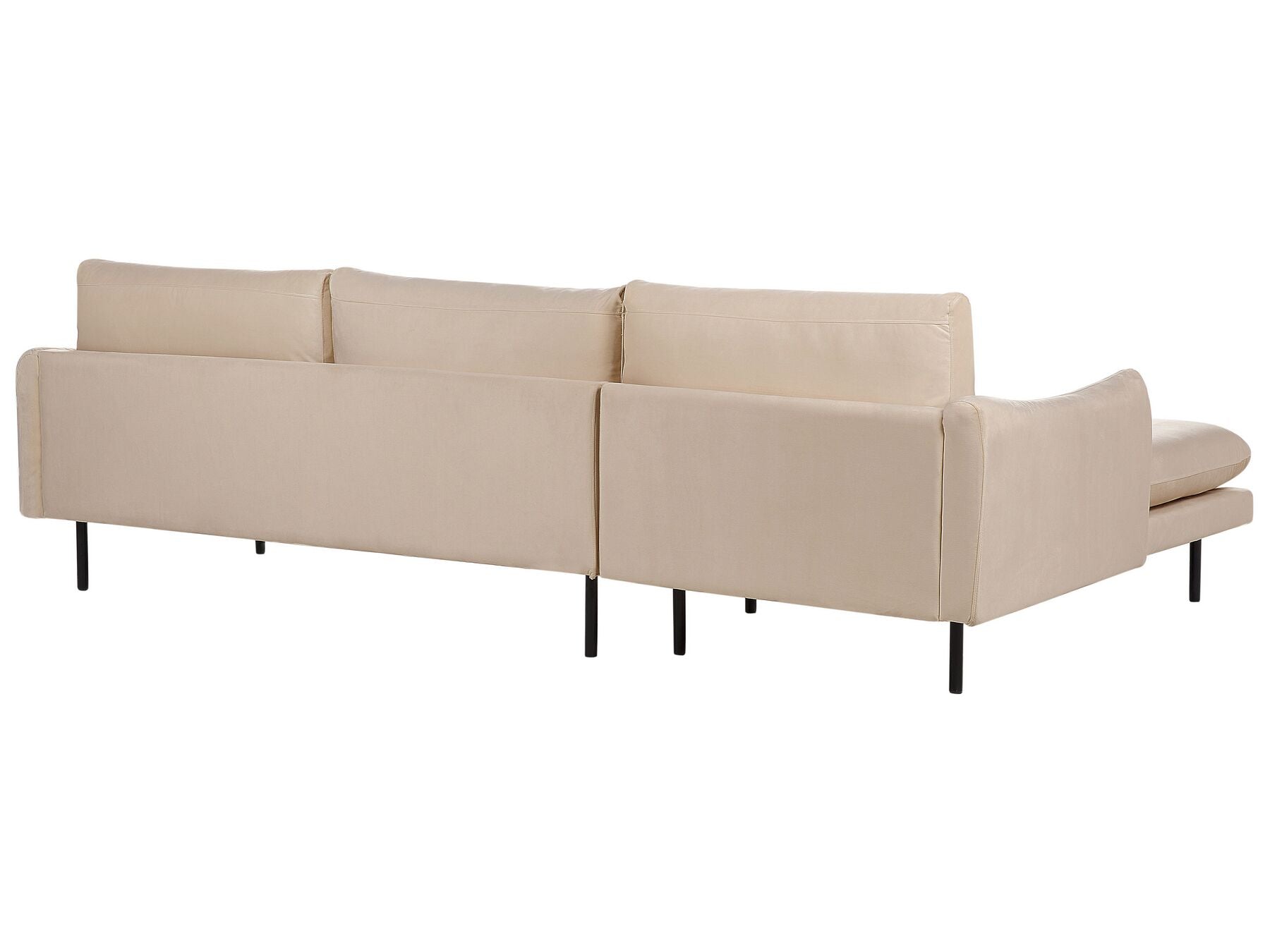 Corner Sofa VINTERBRO Velvet Beige 4 Seater Right Hand