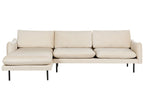 Corner Sofa VINTERBRO Velvet Light Beige 4 Seater Right Hand