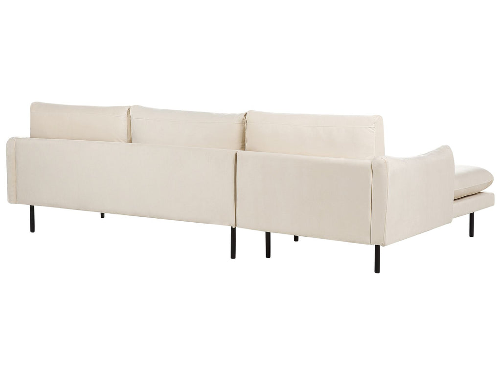 Corner Sofa VINTERBRO Velvet Light Beige 4 Seater Right Hand