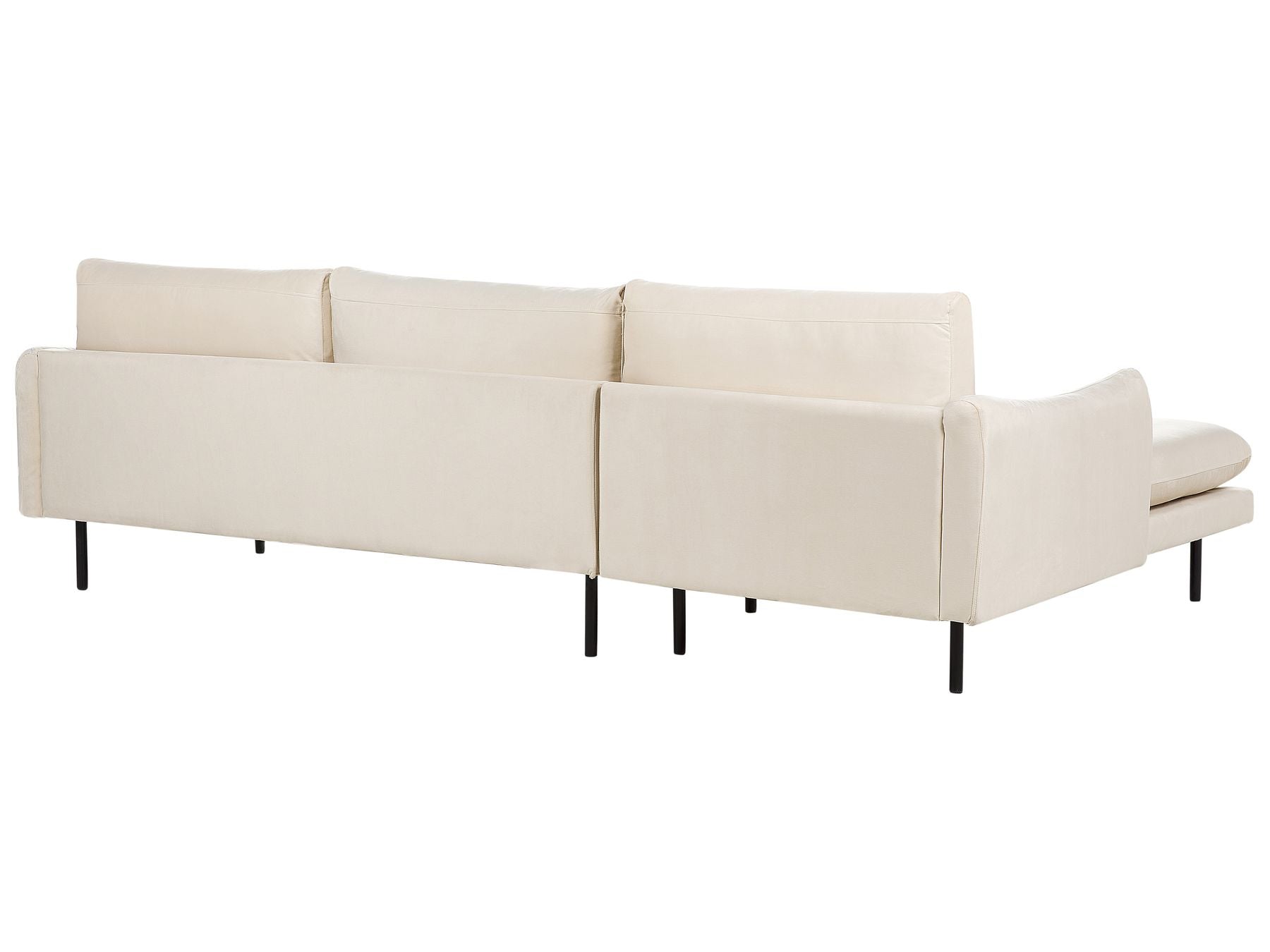 Corner Sofa VINTERBRO Velvet Light Beige 4 Seater Right Hand
