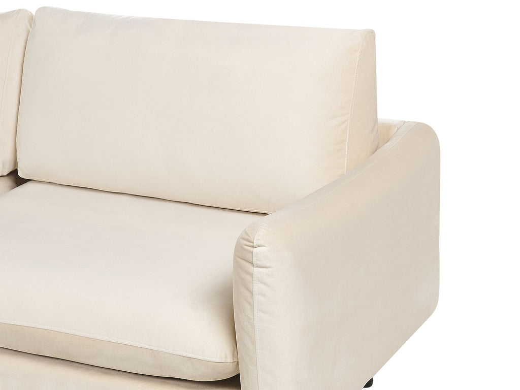 Corner Sofa VINTERBRO Velvet Light Beige 4 Seater Right Hand