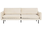 3 Seater Velvet Sofa Light Beige VINTERBRO