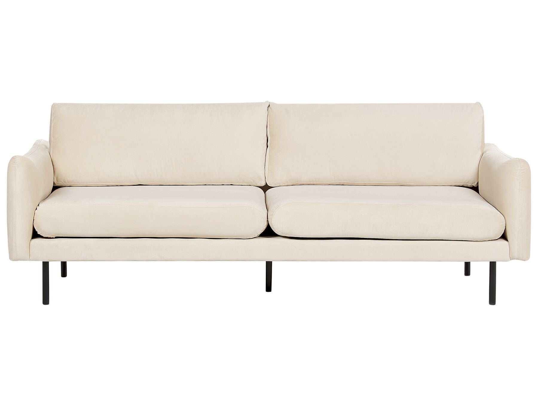 3 Seater Velvet Sofa Light Beige VINTERBRO