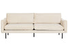 3 Seater Velvet Sofa Light Beige