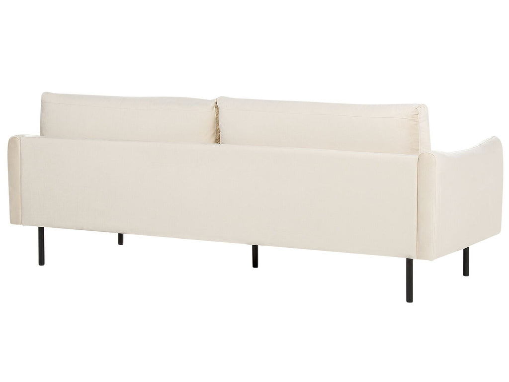 3 Seater Velvet Sofa Light Beige VINTERBRO