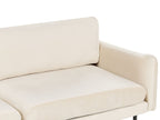 3 Seater Velvet Sofa Light Beige VINTERBRO