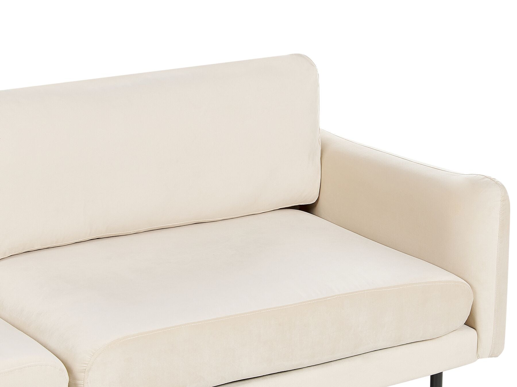 3 Seater Velvet Sofa Light Beige VINTERBRO