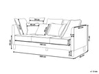 3 Seater Fabric Sofa Off-White FENSTAD