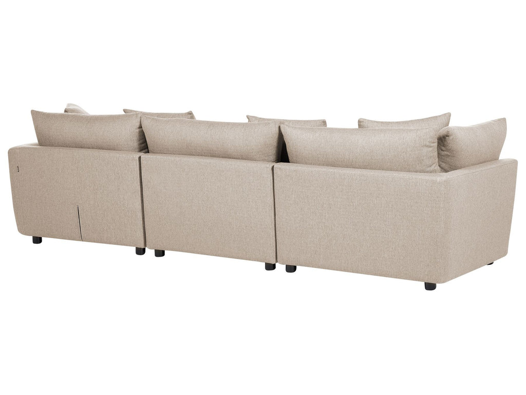 3 Seater Fabric Sofa Beige SIGTUNA