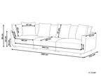 3 Seater Fabric Sofa Beige SIGTUNA