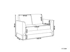 2 Seater Fabric Sofa Beige FENES