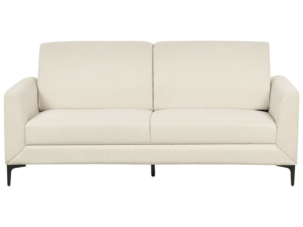 3 Seater Fabric Sofa Beige FENES