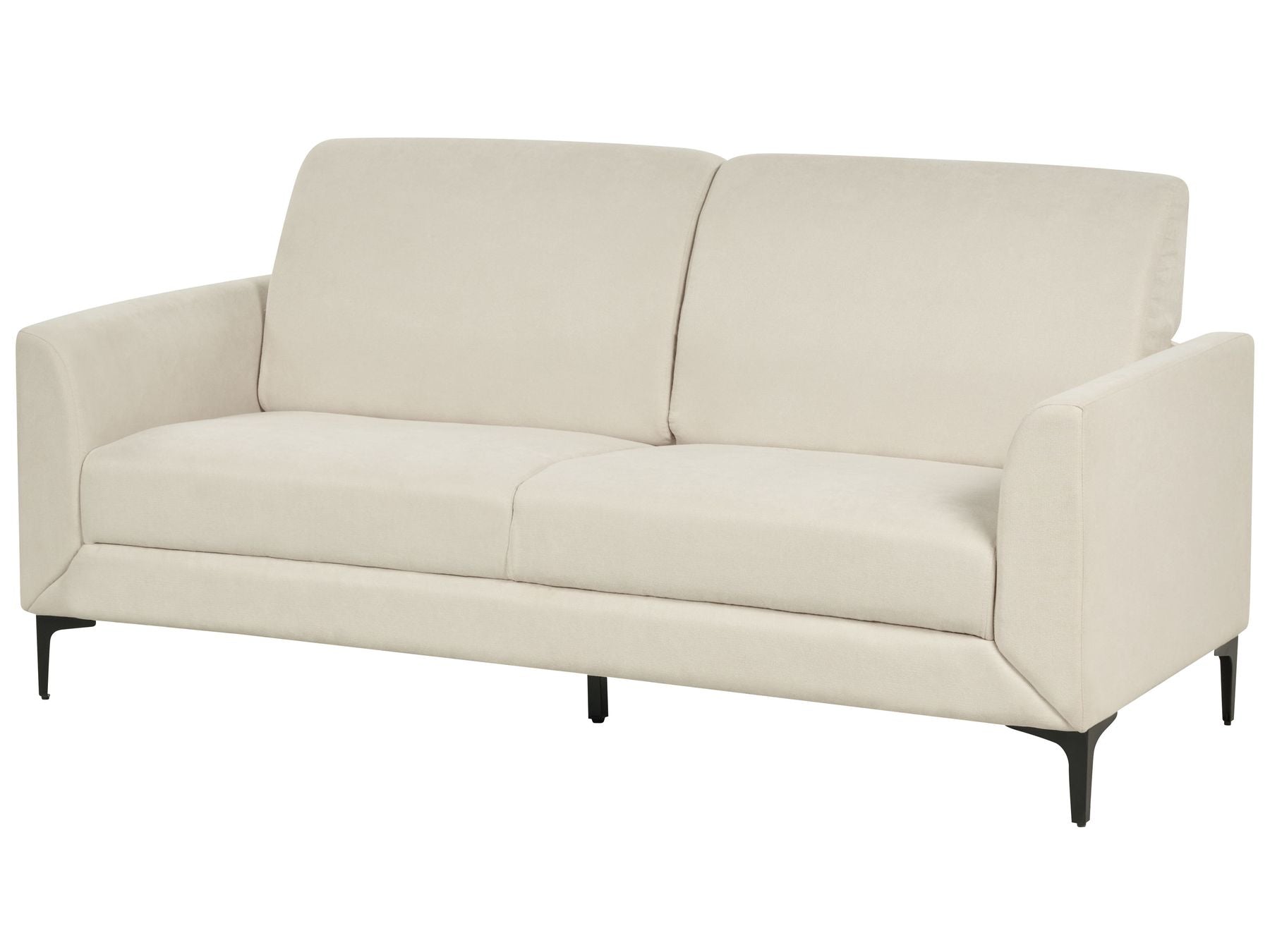 3 Seater Fabric Sofa Beige FENES