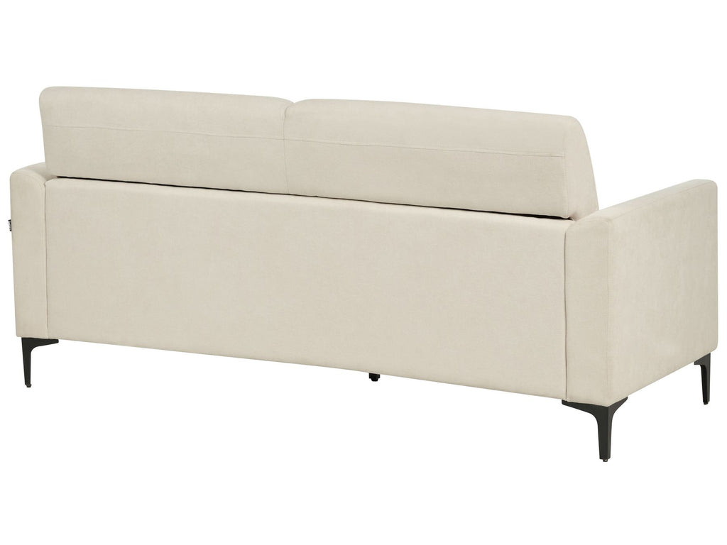 3 Seater Fabric Sofa Beige FENES