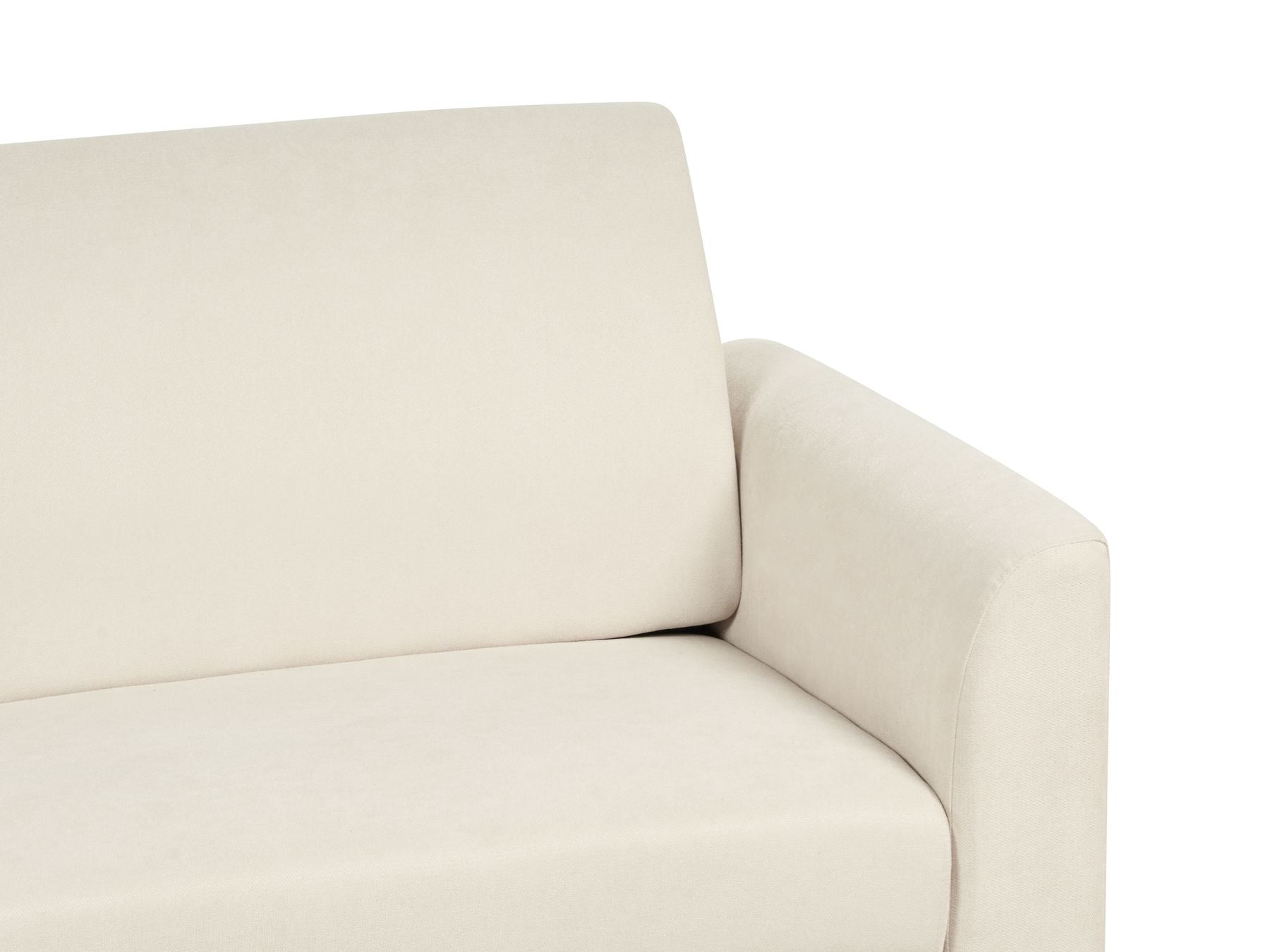 3 Seater Fabric Sofa Beige FENES