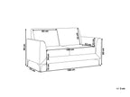 3 Seater Fabric Sofa Grey FENES