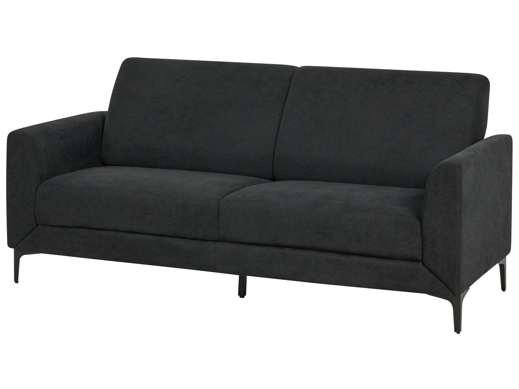 3 Seater Fabric Sofa Black FENES