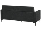 3 Seater Fabric Sofa Black FENES