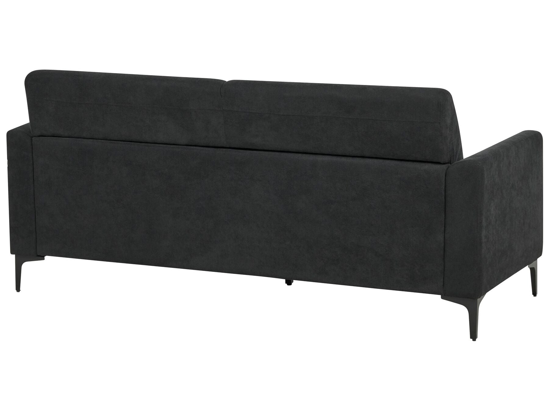 3 Seater Fabric Sofa Black FENES