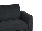 3 Seater Fabric Sofa Black FENES